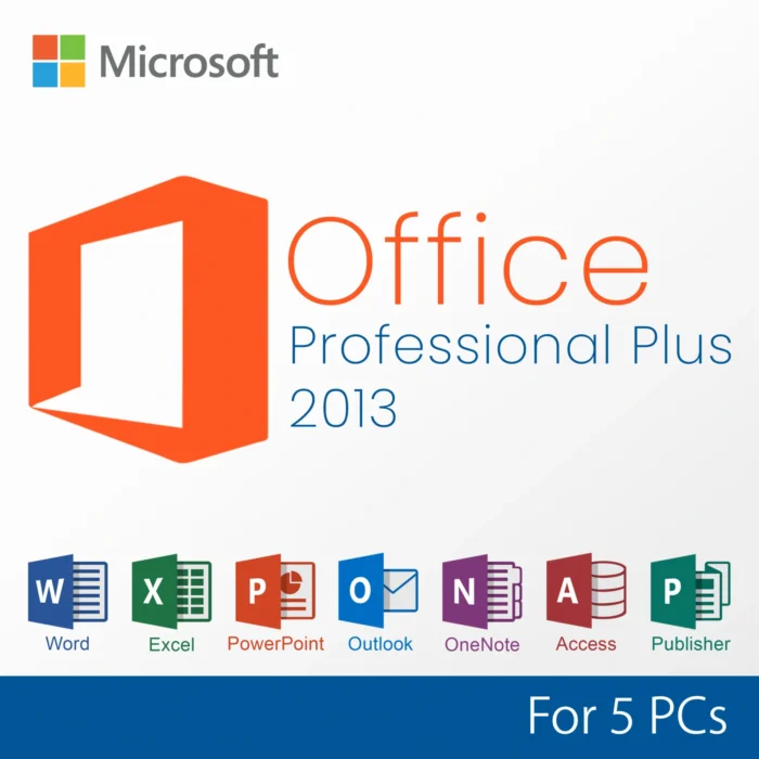 MS Office 2013 Professional Plus For 5 PCs SOFTCOMP