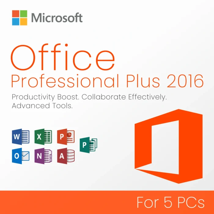 MS Office 2016 Professional Plus For 5 PCs SPFTCOMP