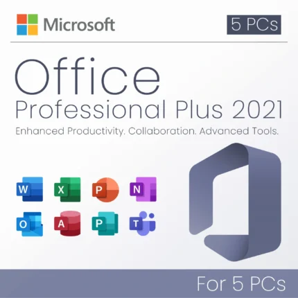 Microsoft Office 2021 Professional Plus For 5 PCs SOFTCOMP