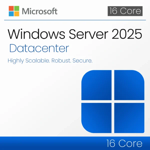 Microsoft Windows Server 2025 Datacenter 16 Core - Lifetime