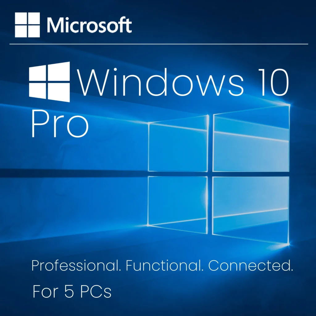 Microsoft Windows 10 Pro For 5 PCs - Lifetime License Key
