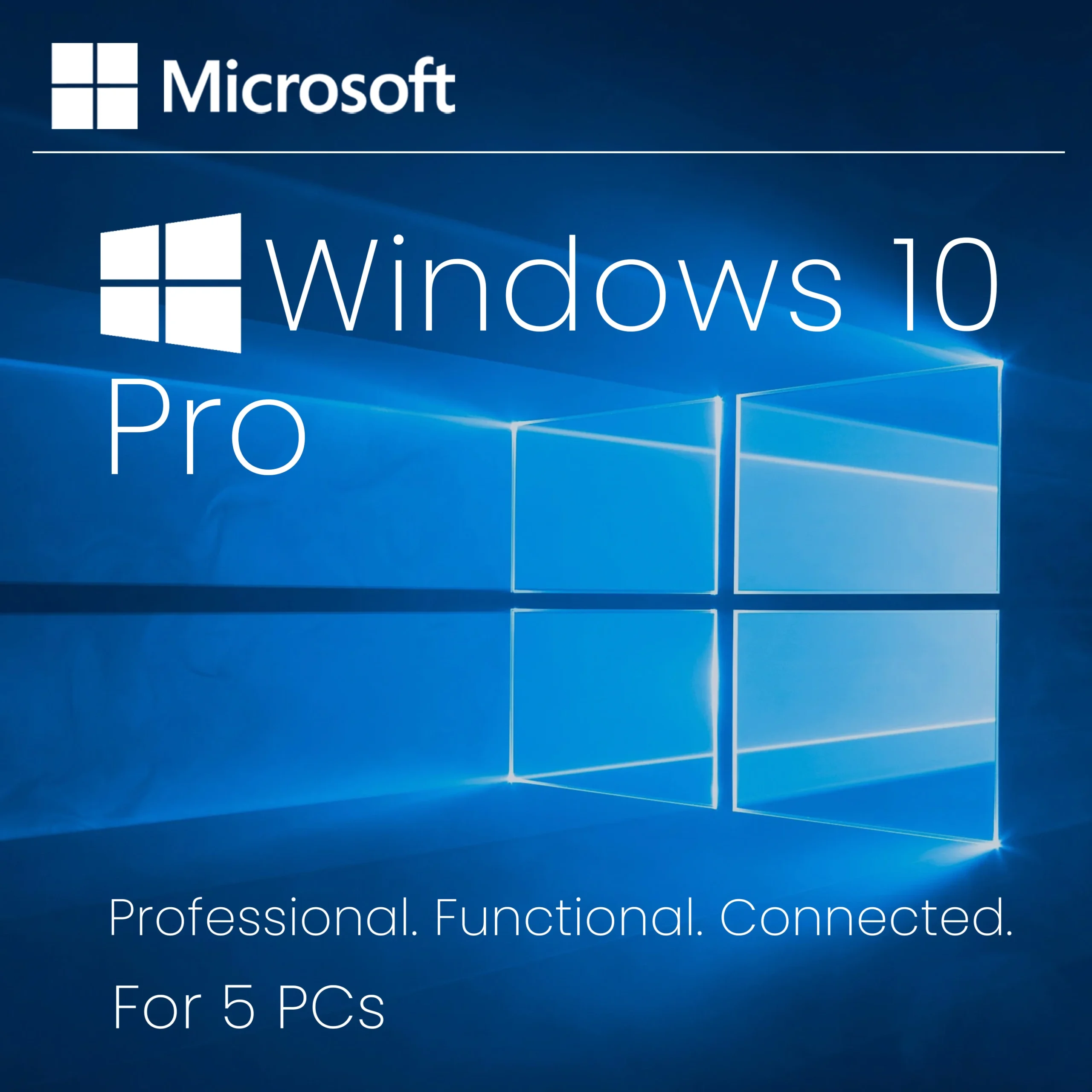 Microsoft Windows 10 Pro For 5 PCs - Lifetime License Key
