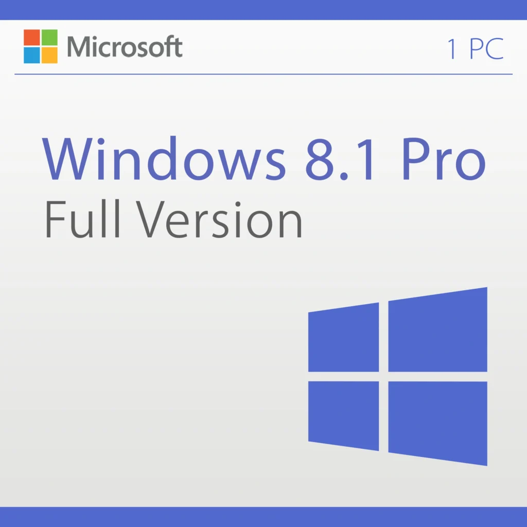 Microsoft Windows 8.1 Professional - Lifetime License Key